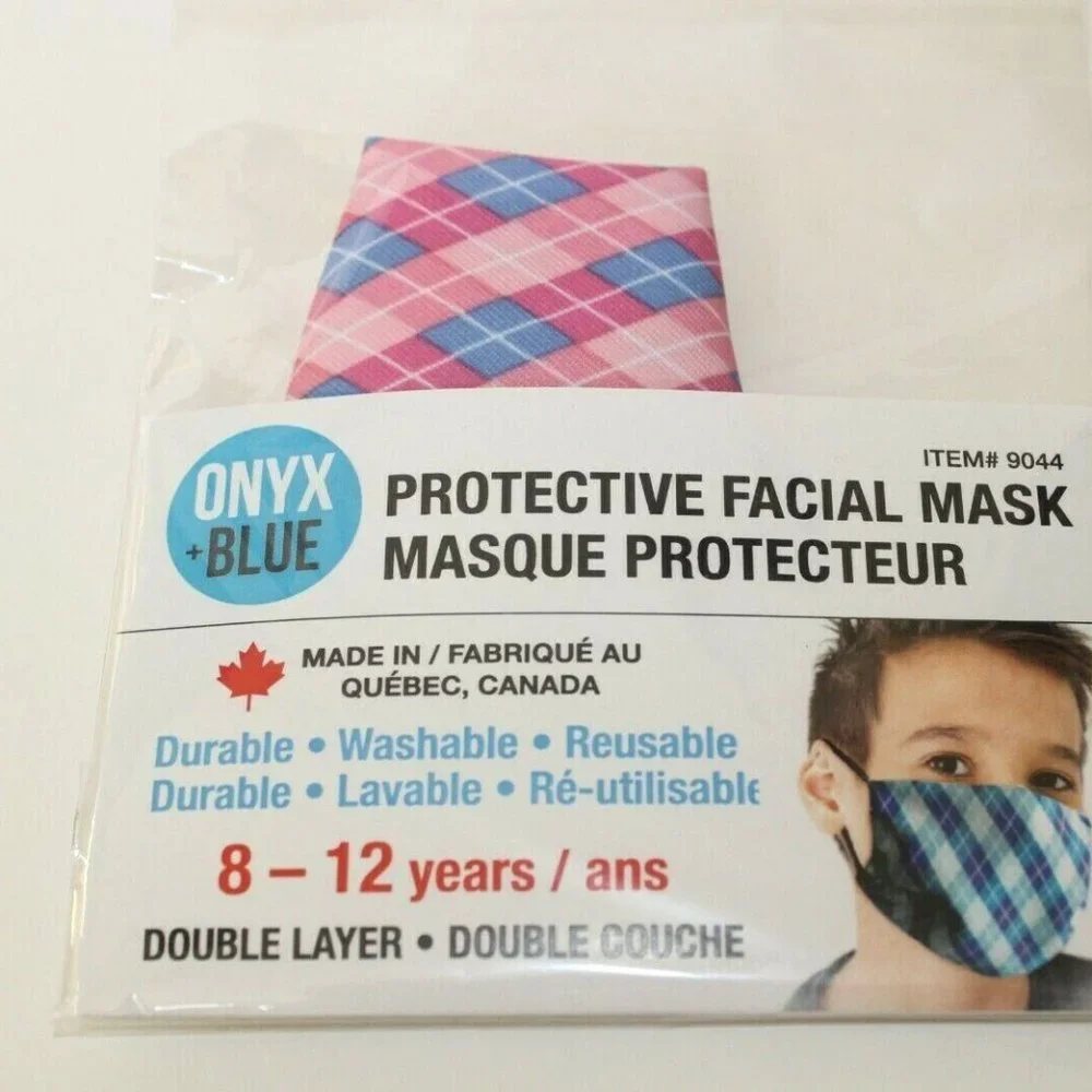Child Onyx + Blue Protective Facial Mask - Durable / Washable / Reusable